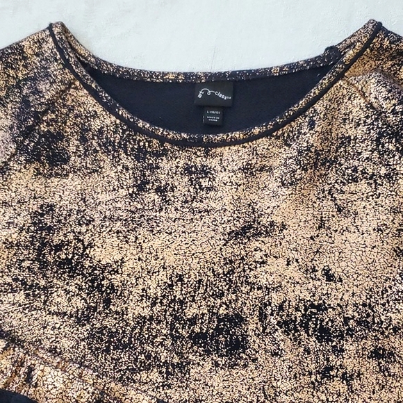 Art Class Girls Set Copper Metallic & Black L/S Top Size 10/12 & Skirt Size 7/8 - Picture 3 of 11